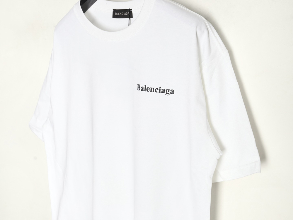 Balenciaga lettering print short sleeves