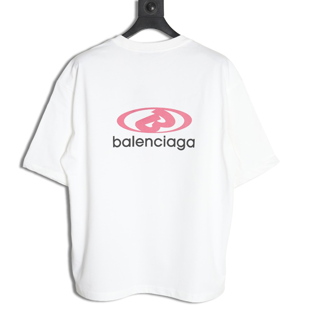 Balenciaga lettering print short sleeves