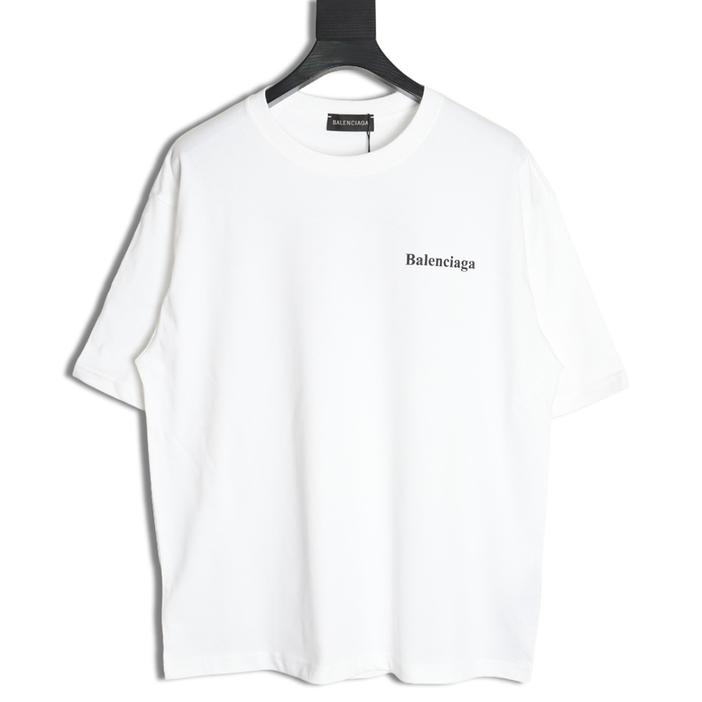 Balenciaga lettering print short sleeves