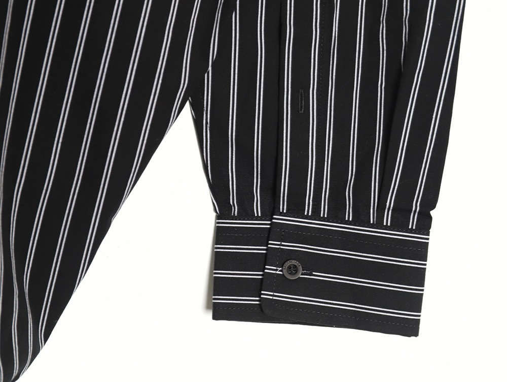 Balenciaga back red letter print striped shirt