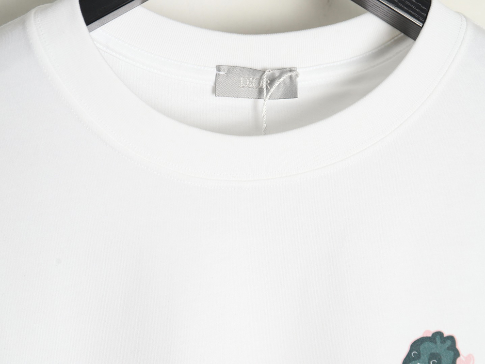 Dior Dragon Printed Letter Short Sleeve T-Shirt
