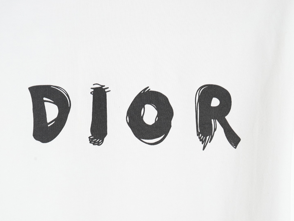 Dior Dragon Printed Letter Short Sleeve T-Shirt