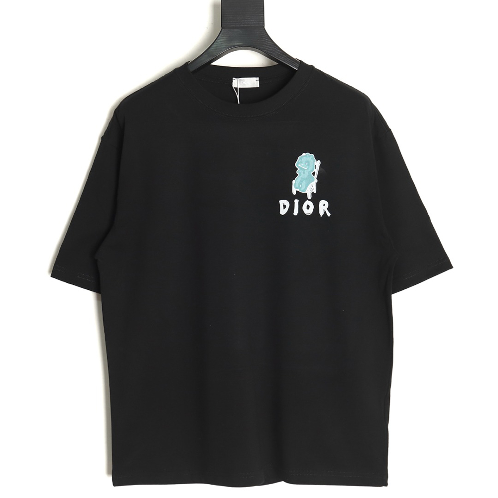 Dior Dragon Printed Letter Short Sleeve T-Shirt TSK1