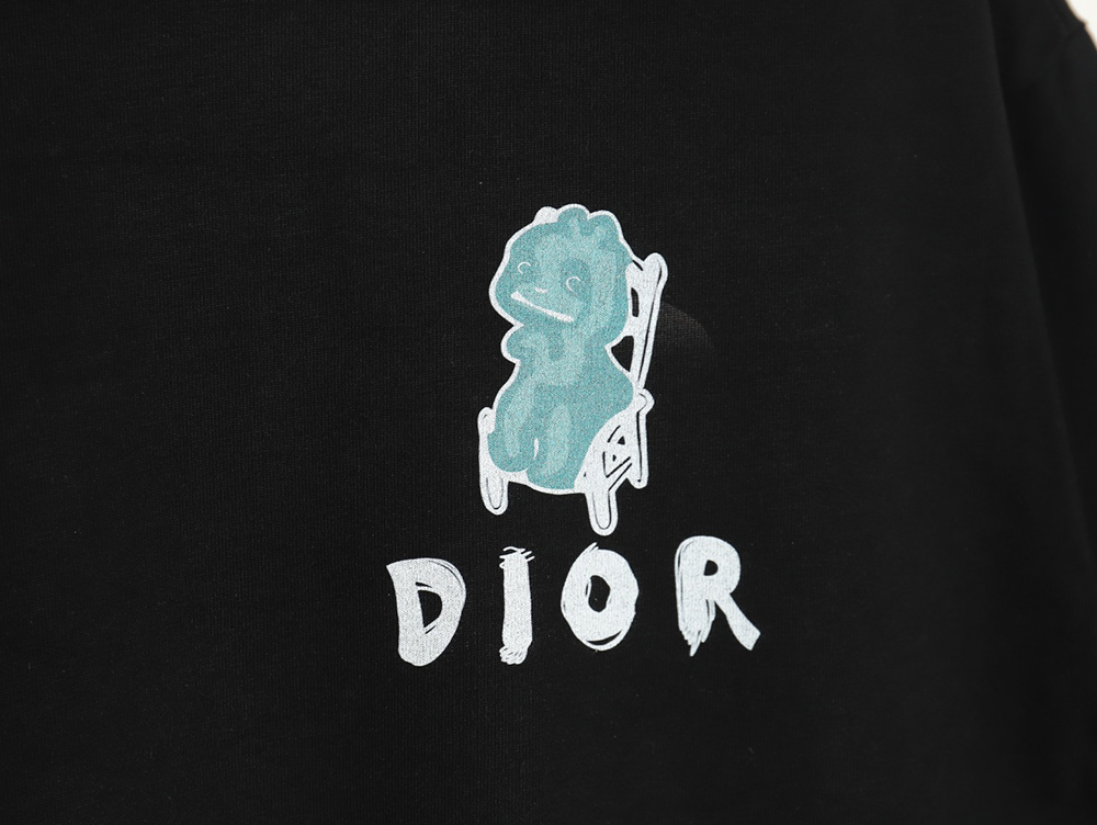 Dior Dragon Printed Letter Short Sleeve T-Shirt TSK1