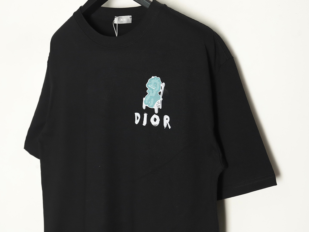 Dior Dragon Printed Letter Short Sleeve T-Shirt TSK1