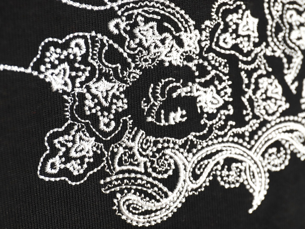 Givenchy floral embroidered lettering logo short sleeves TSK1