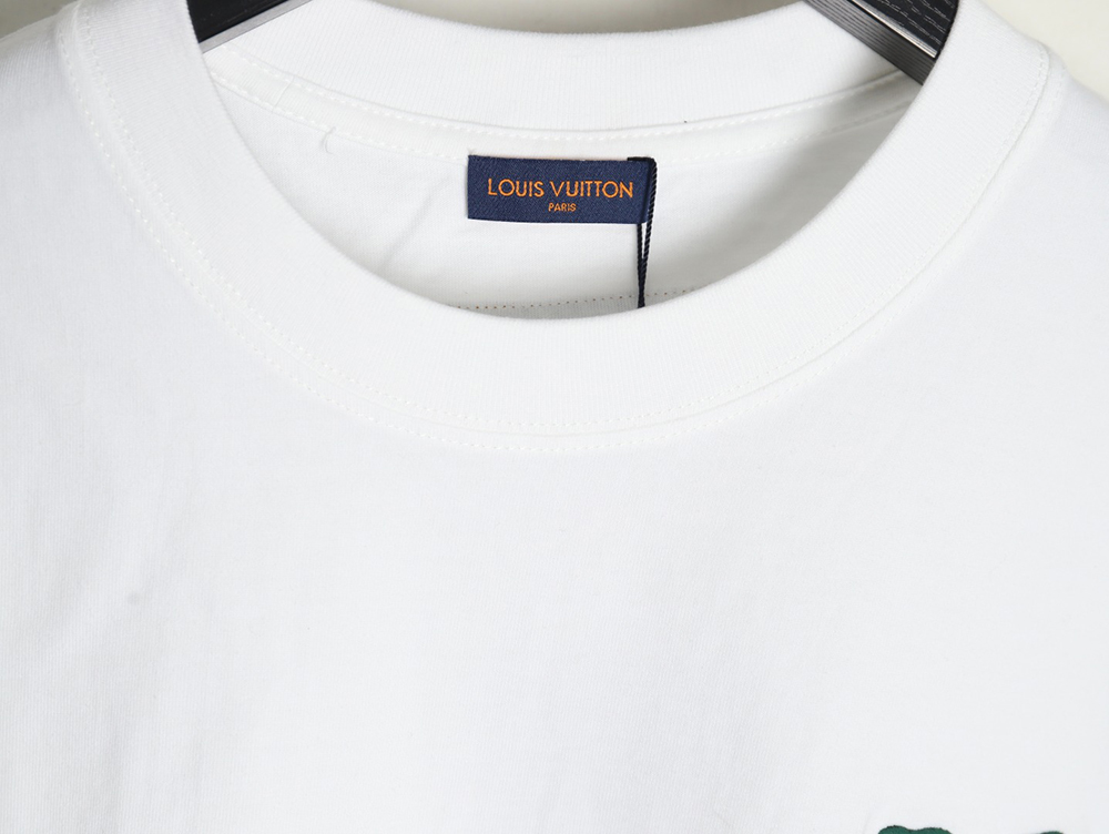 Louis Vuitton embroidered logo badge short-sleeved T-shirt