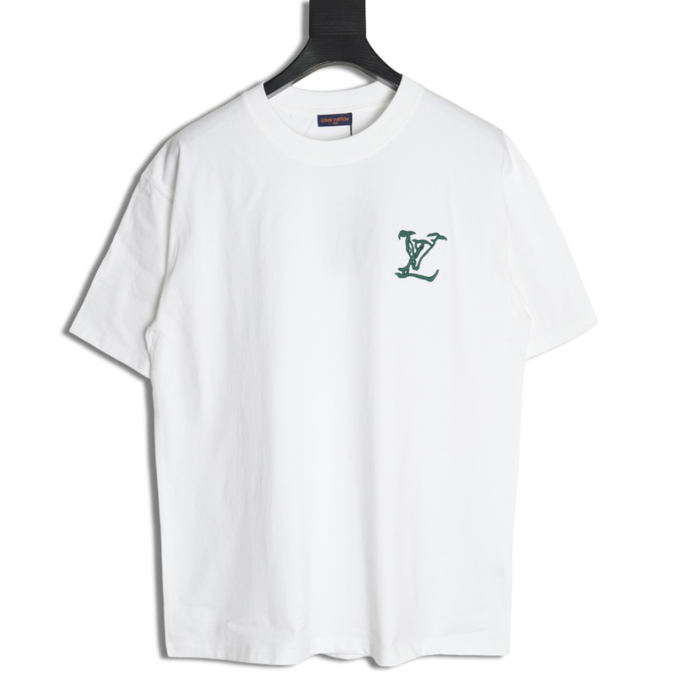 Louis Vuitton embroidered logo badge short-sleeved T-shirt