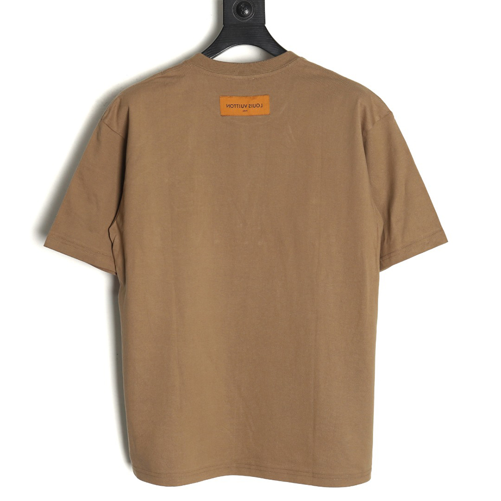 Louis Vuitton embroidered logo badge short-sleeved T-shirt TSK1