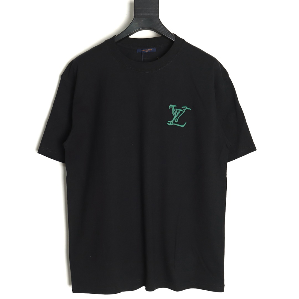 Louis Vuitton embroidered logo badge short-sleeved T-shirt TSK2