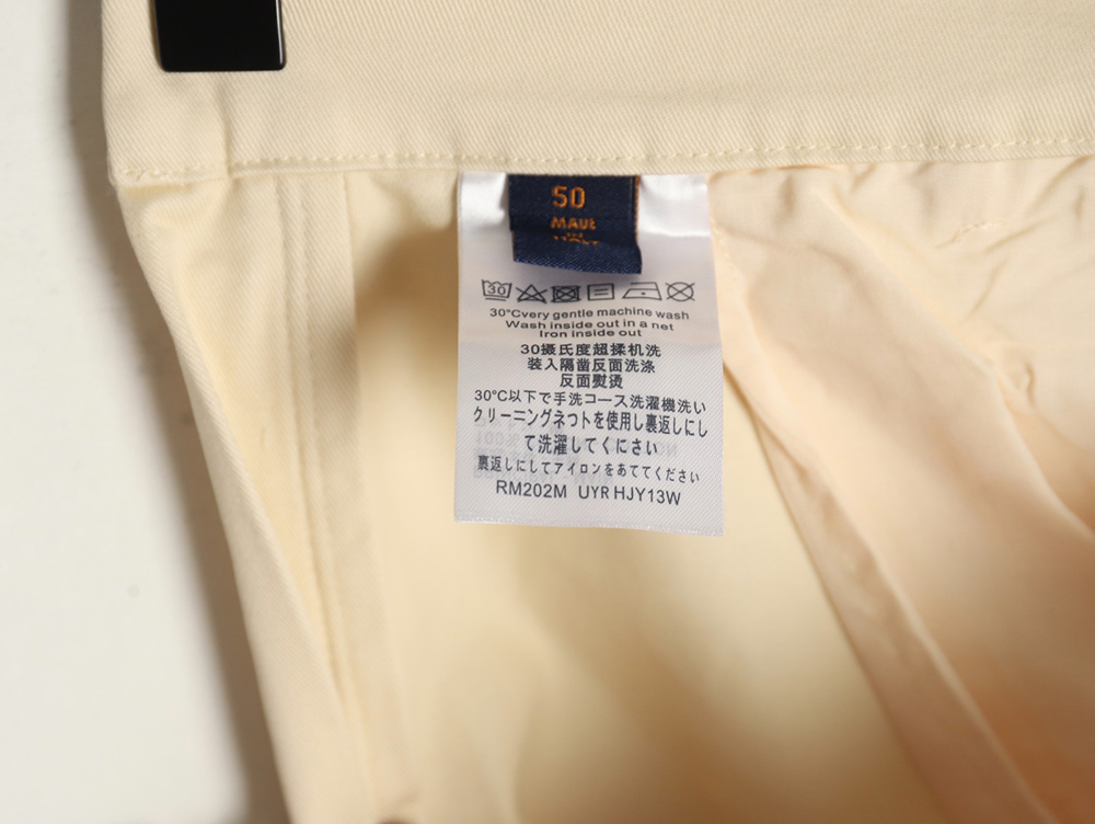Louis Vuitton paneled black flocked denim pants