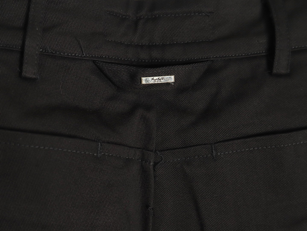 Louis Vuitton paneled black flocked denim pants TSK1