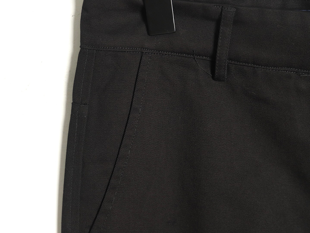 Louis Vuitton paneled black flocked denim pants TSK1