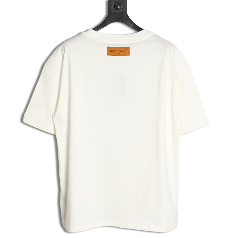Louis Vuitton oil painting graffiti print short sleeves