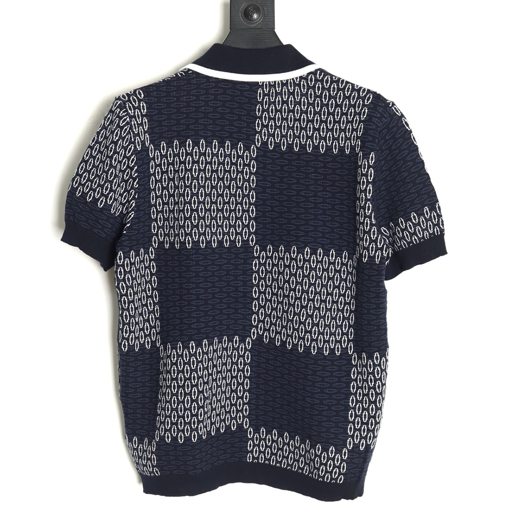 Louis Vuitton Checkerboard Knit Cardigan Short Sleeves
