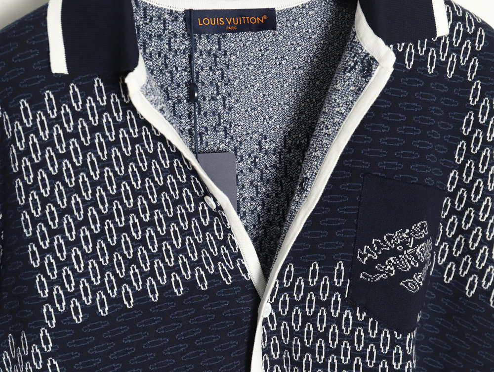 Louis Vuitton Checkerboard Knit Cardigan Short Sleeves