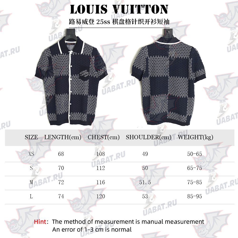Louis Vuitton Checkerboard Knit Cardigan Short Sleeves