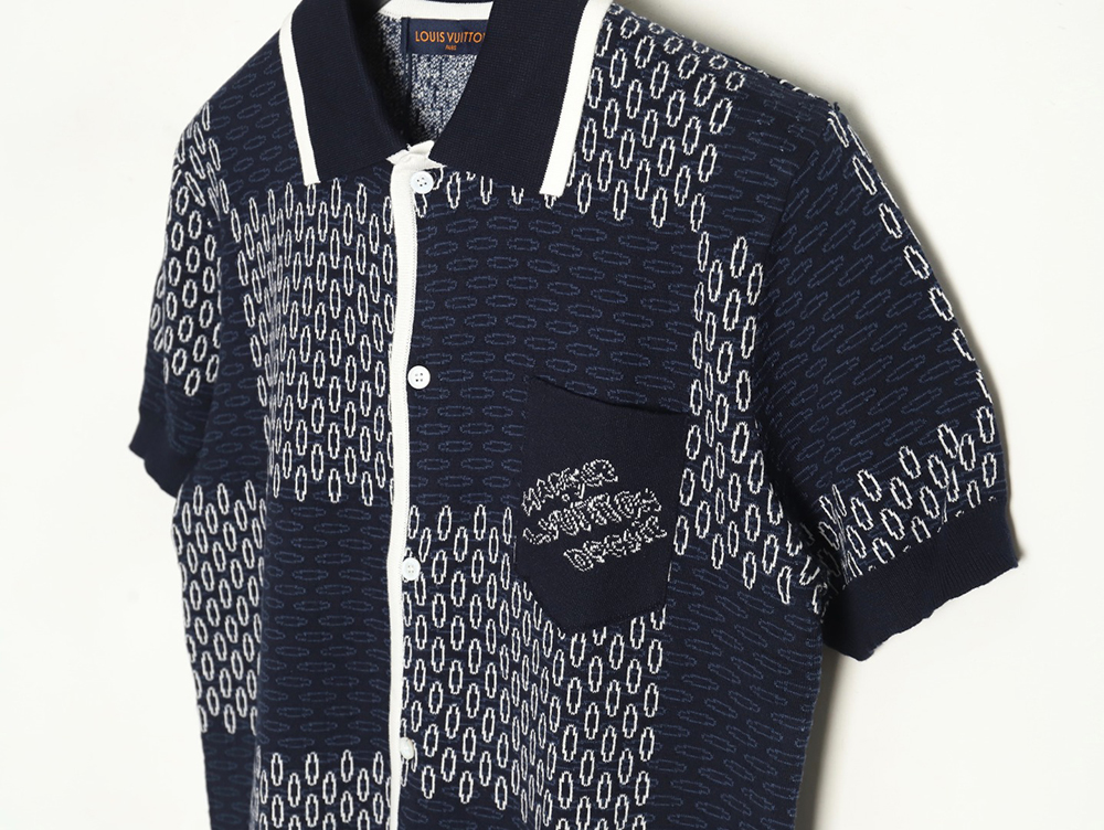 Louis Vuitton Checkerboard Knit Cardigan Short Sleeves