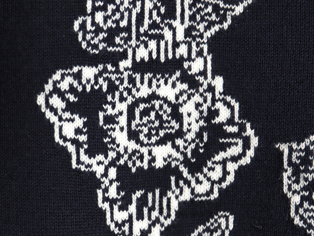 Louis Vuitton floral jacquard logo knitted short sleeves