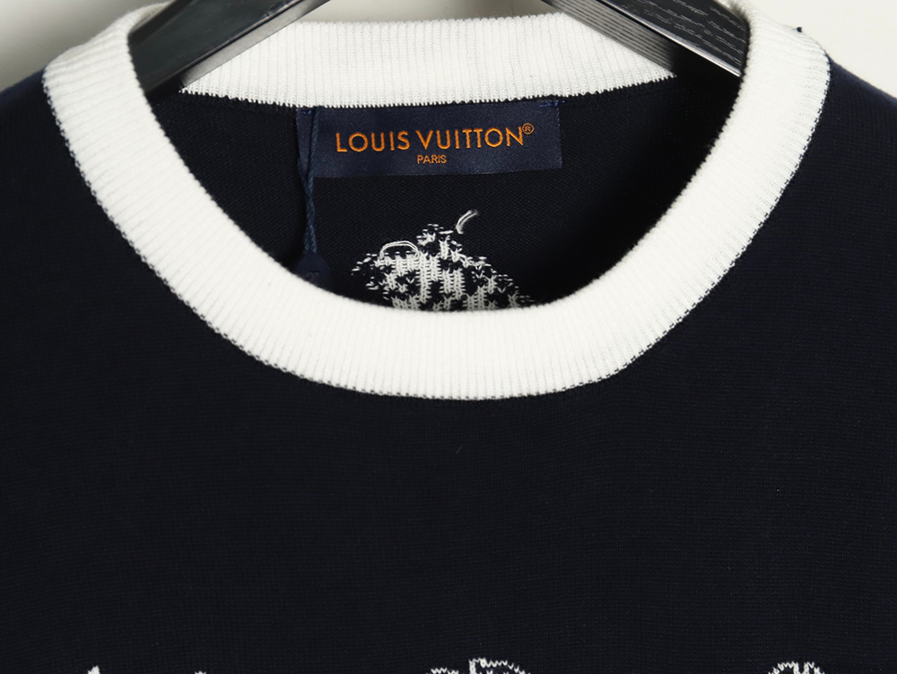 Louis Vuitton floral jacquard logo knitted short sleeves