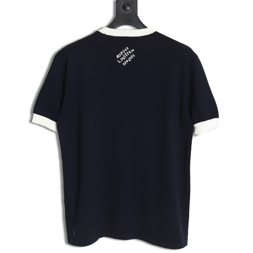 Louis Vuitton floral jacquard logo knitted short sleeves