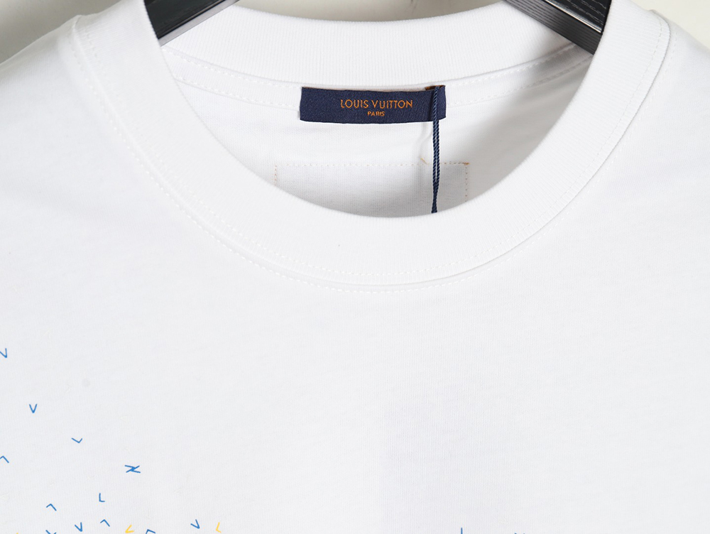 Louis Vuitton small airplane printed letter logo short sleeves