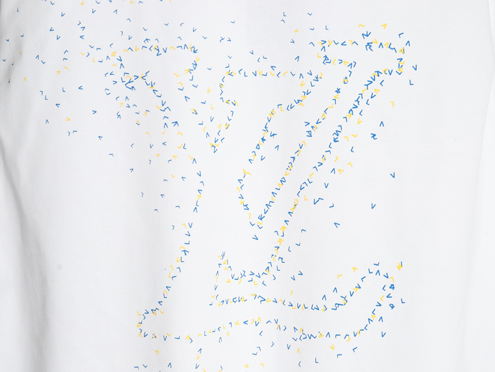 Louis Vuitton small airplane printed letter logo short sleeves