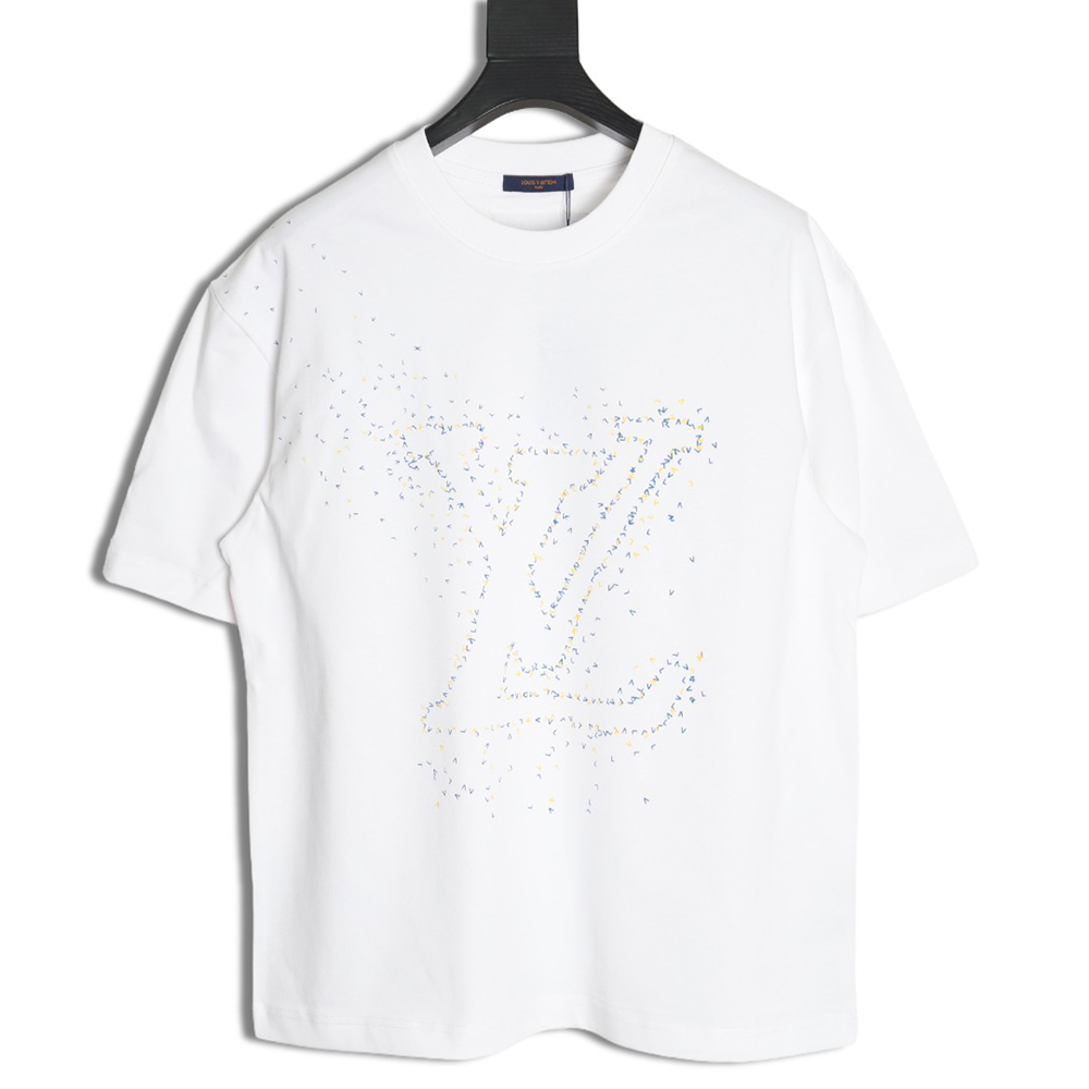 Louis Vuitton small airplane printed letter logo short sleeves