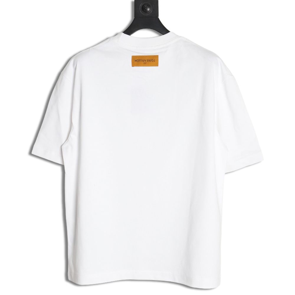 Louis Vuitton small airplane printed letter logo short sleeves