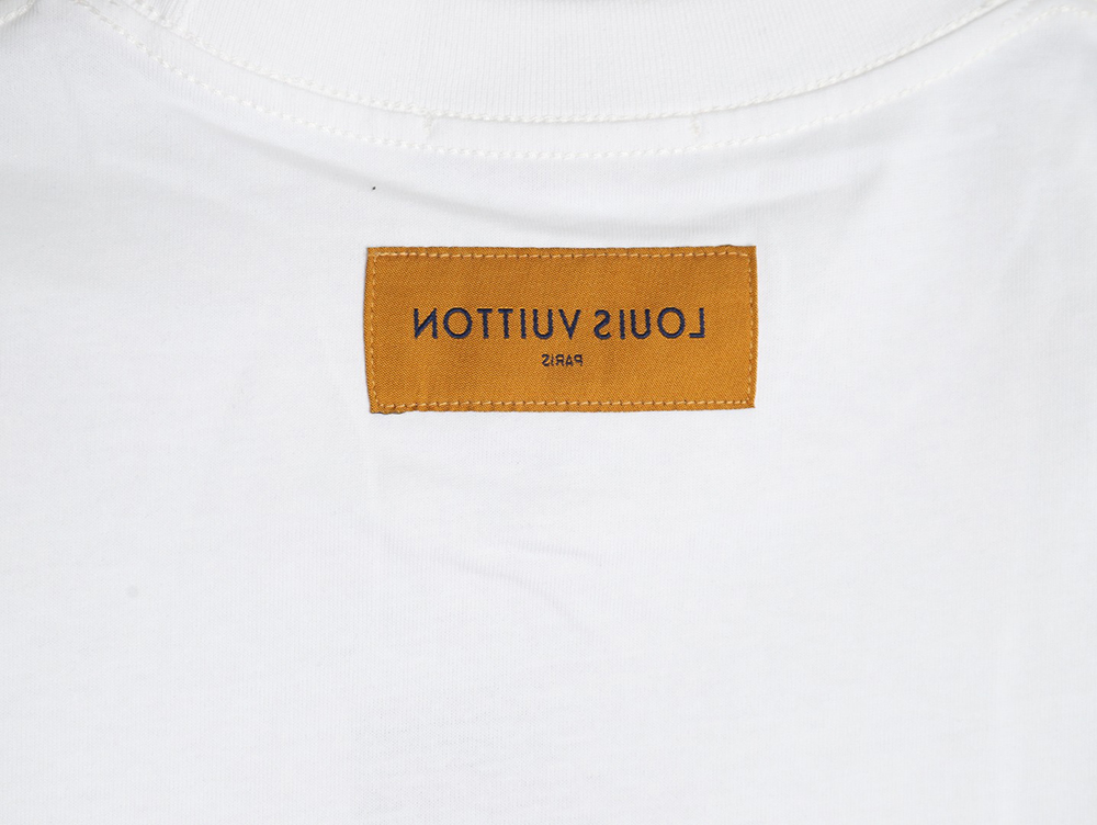 Louis Vuitton small airplane printed letter logo short sleeves