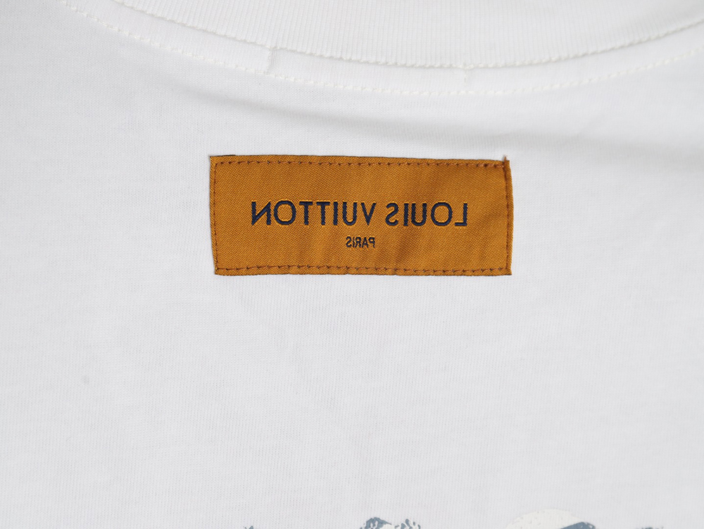 Louis Vuitton hand-painted graffiti lettering print short sleeves