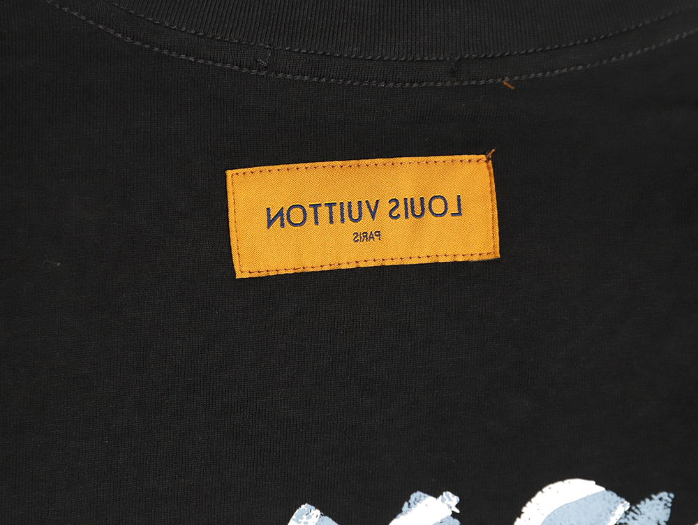 Louis Vuitton hand-painted graffiti lettering print short sleeves TSK1