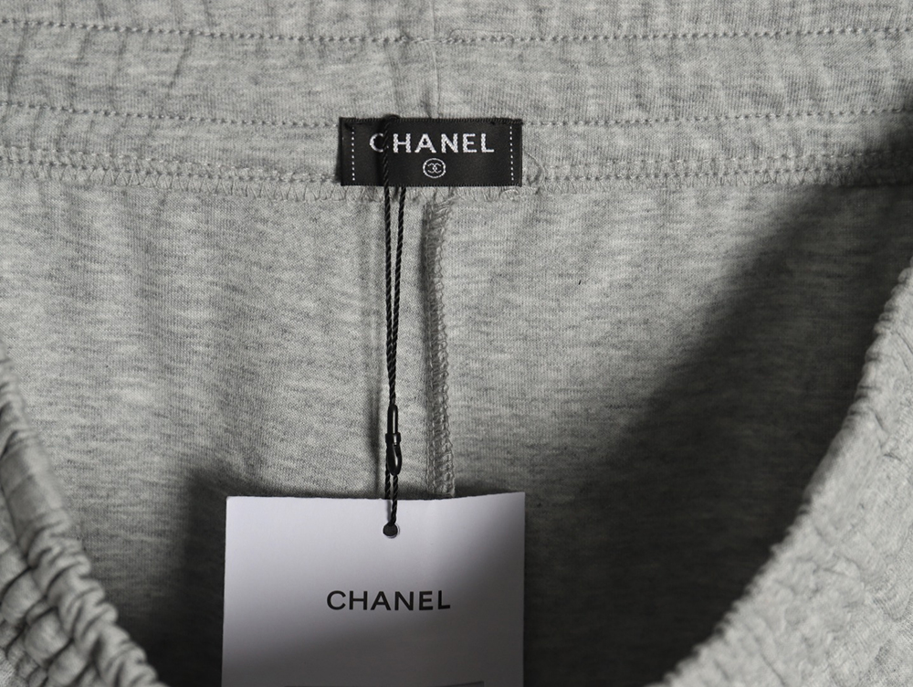 Chanel classic embroidered double C wide-leg trousers