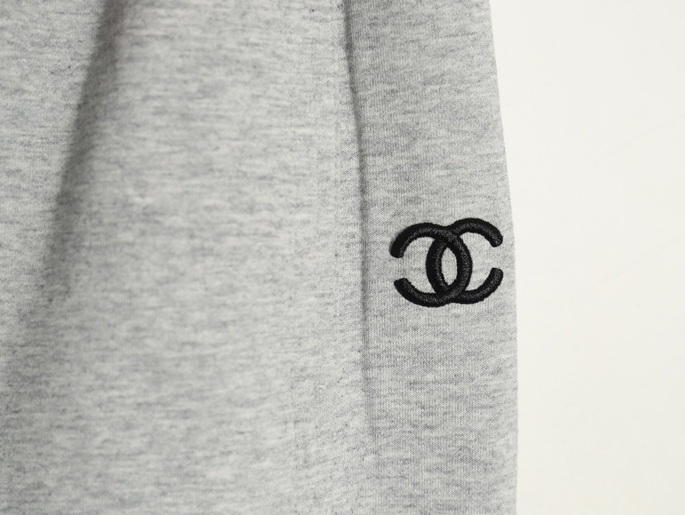 Chanel classic embroidered double C wide-leg trousers