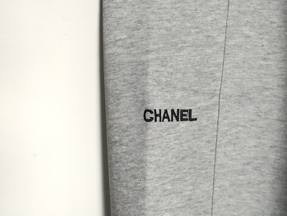 Chanel classic embroidered double C wide-leg trousers