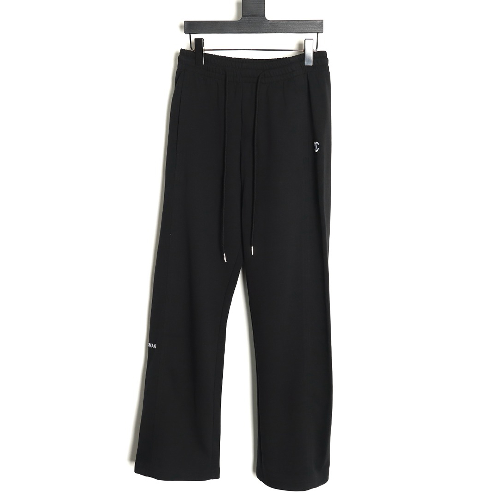 Chanel classic embroidered double C wide-leg trousers TSK1