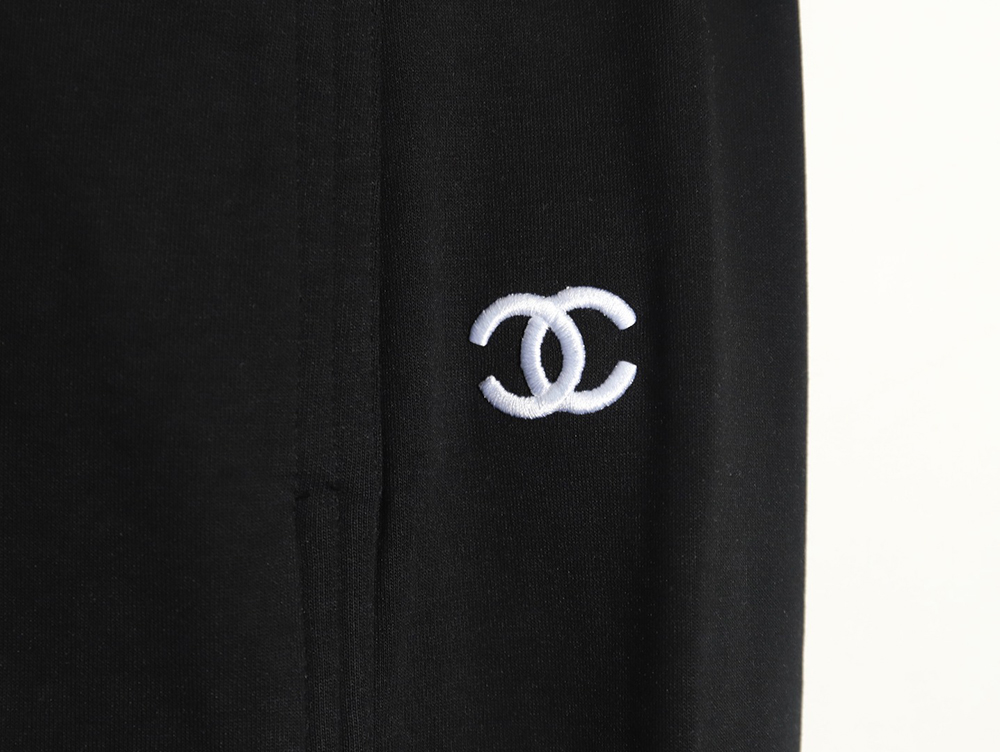 Chanel classic embroidered double C wide-leg trousers TSK1