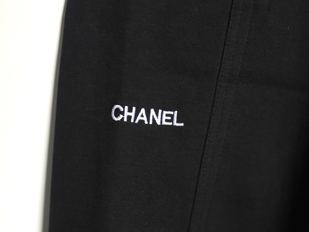 Chanel classic embroidered double C wide-leg trousers TSK1