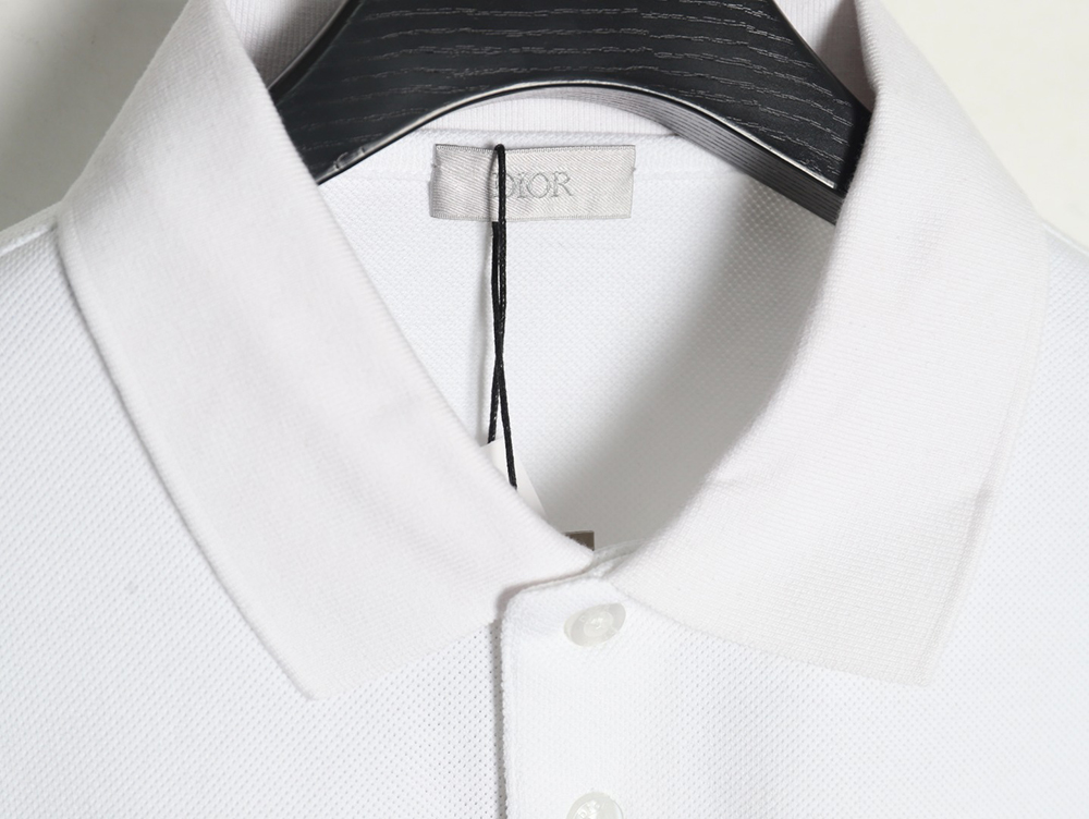 Dior embroidered lettering signature short sleeve polo shirt