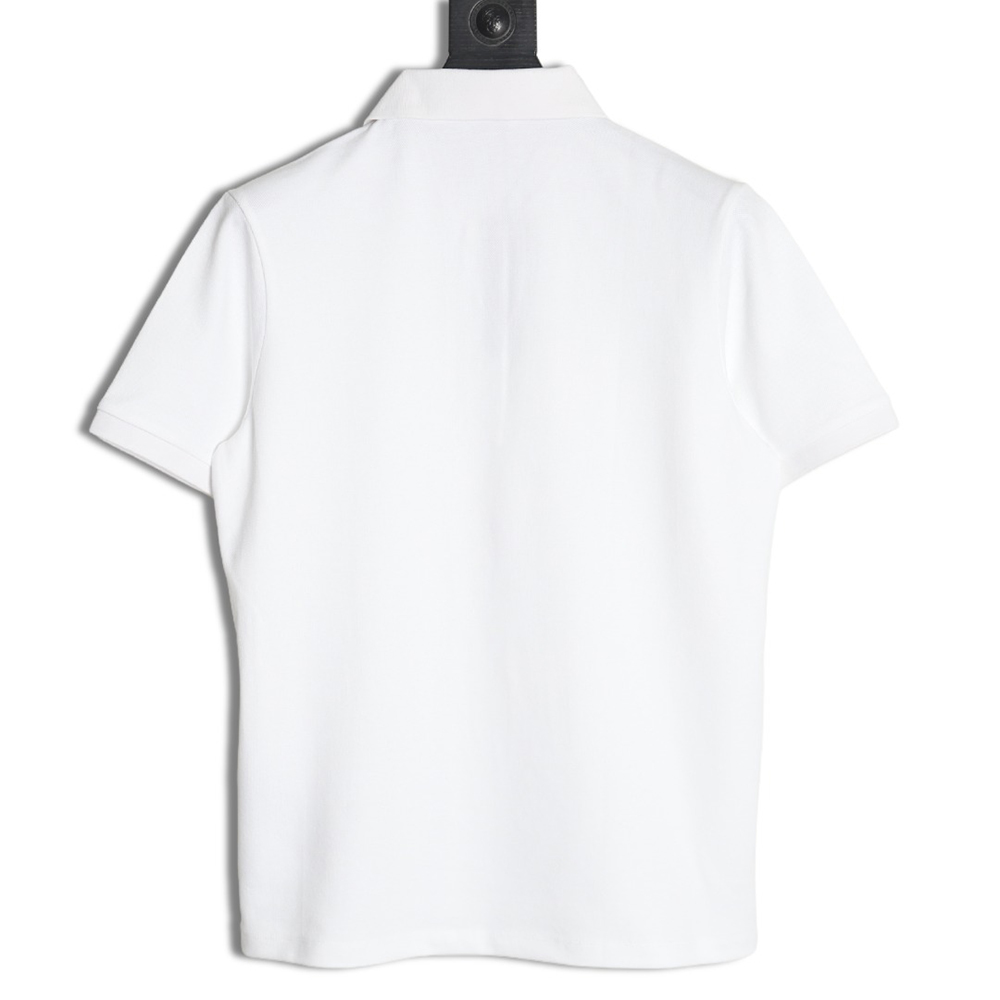 Dior embroidered lettering signature short sleeve polo shirt