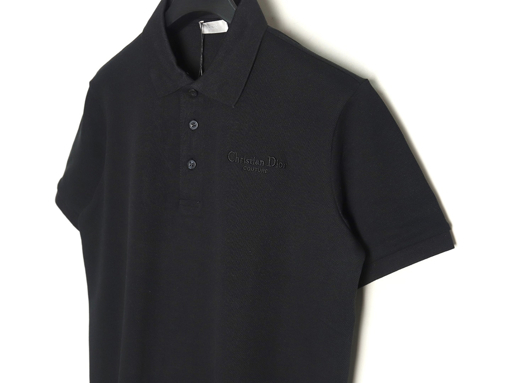 Dior embroidered lettering signature short sleeve polo shirt TSK1