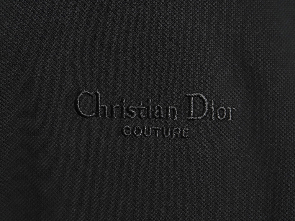 Dior embroidered lettering signature short sleeve polo shirt TSK1
