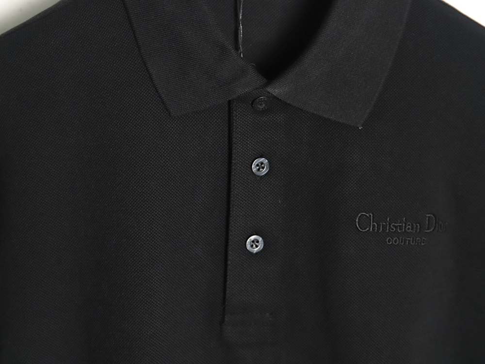 Dior embroidered lettering signature short sleeve polo shirt TSK1