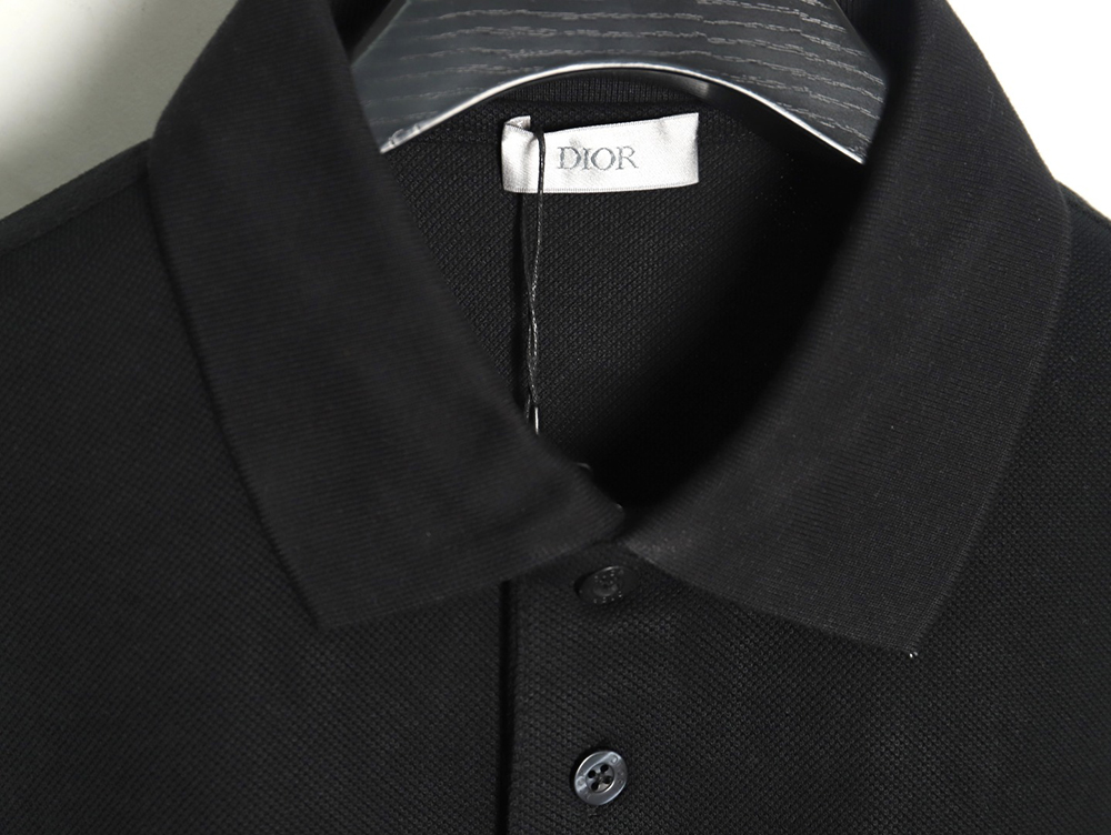 Dior embroidered lettering signature short sleeve polo shirt TSK1