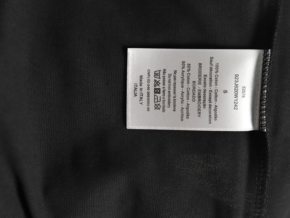 Dior chest embroidered lettering short sleeve T-shirt TSK1