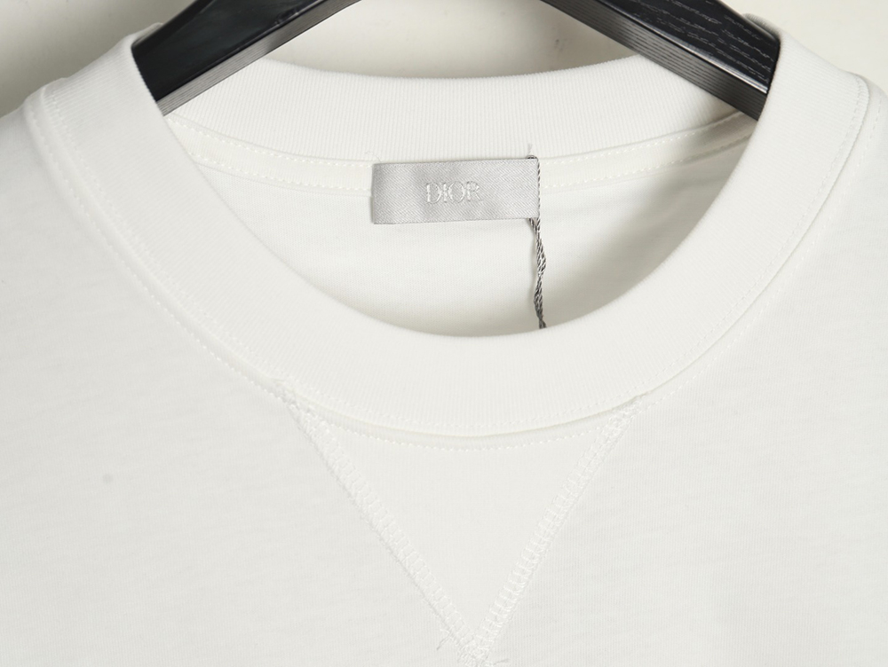 Dior Silver Logo Embroidered Short Sleeve T-Shirt