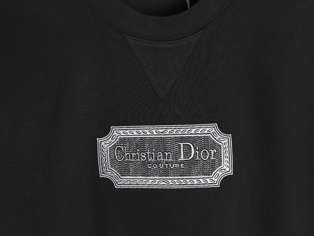 Dior Silver Logo Embroidered Short Sleeve T-Shirt TSK1