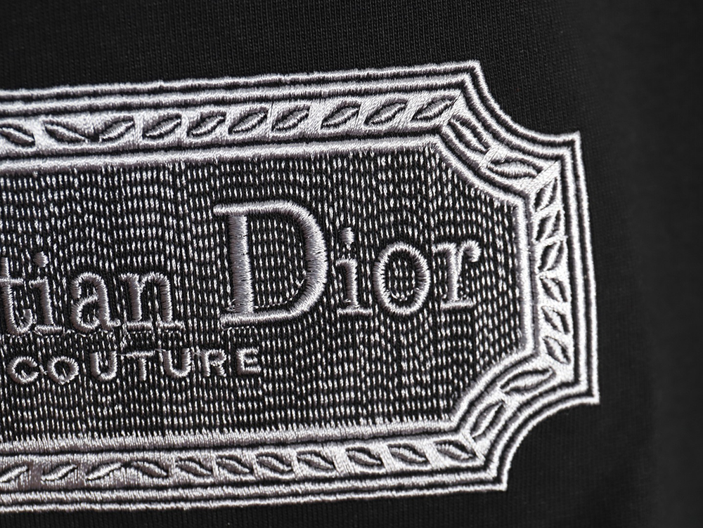 Dior Silver Logo Embroidered Short Sleeve T-Shirt TSK1