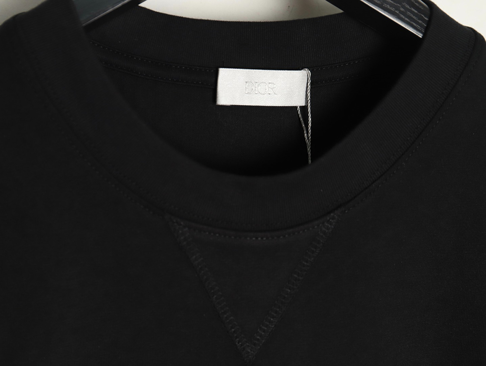 Dior Silver Logo Embroidered Short Sleeve T-Shirt TSK1