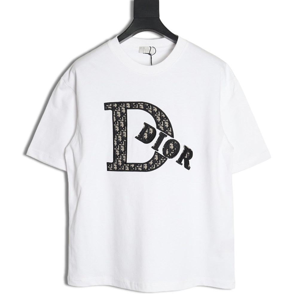 Dior presbyopia appliqué letter short sleeves